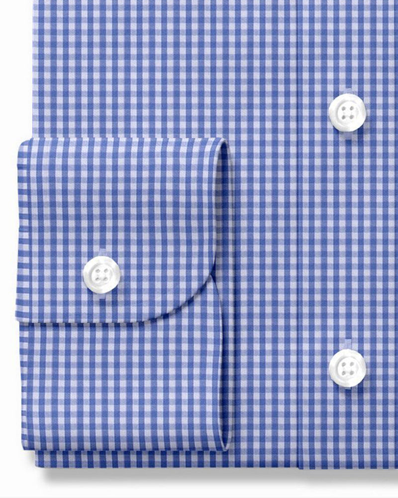 Light True Navy Mini-Gingham auf Weiß