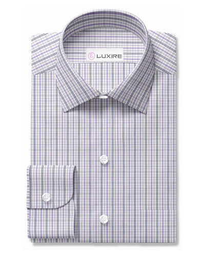 Tattersall-Karos in Alumo Navy und Lila