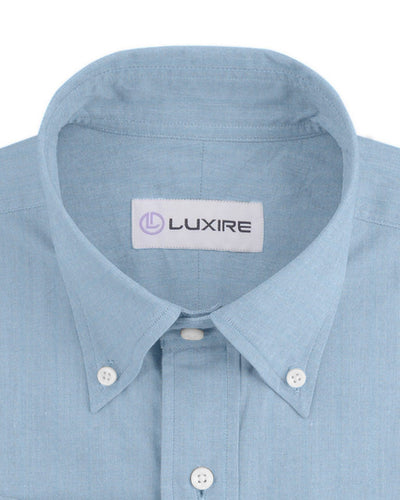 Sergé fin bleu poudré