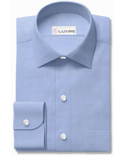 Chemise bleue bout à bout