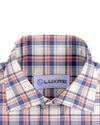 Blue Orange Tartan Checks On Yellow