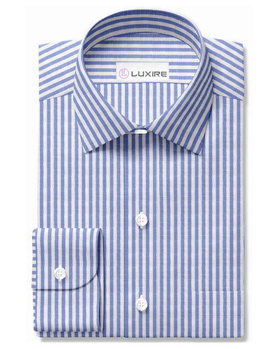 Chemise Canclini à rayures bleues bonbon