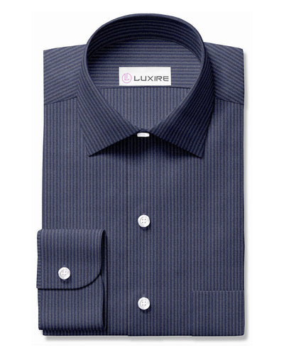 Canclini Blues : Chambray à rayures bleues