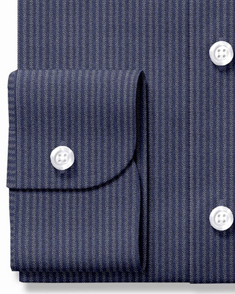 Canclini Blues: Chambray mit blauen Streifen