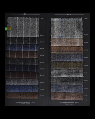 Minnis Flannel : Veste en sergé Glen vert