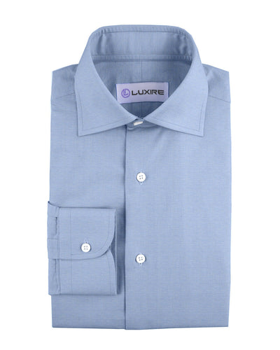 Carlo Riva : Lin-Coton : Chambray bleu ciel chiné