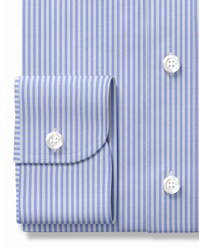 Carlo Riva White Blue Dress Stripes