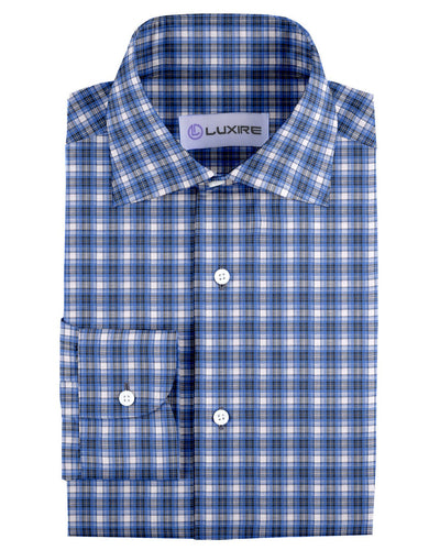 Blau Schwarz Weiß Madras Karos