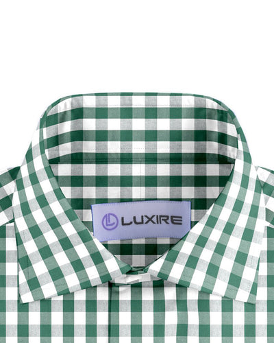 Grün-weiße Makro-Gingham-Karos