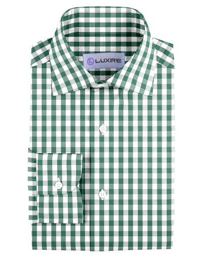Grün-weiße Makro-Gingham-Karos