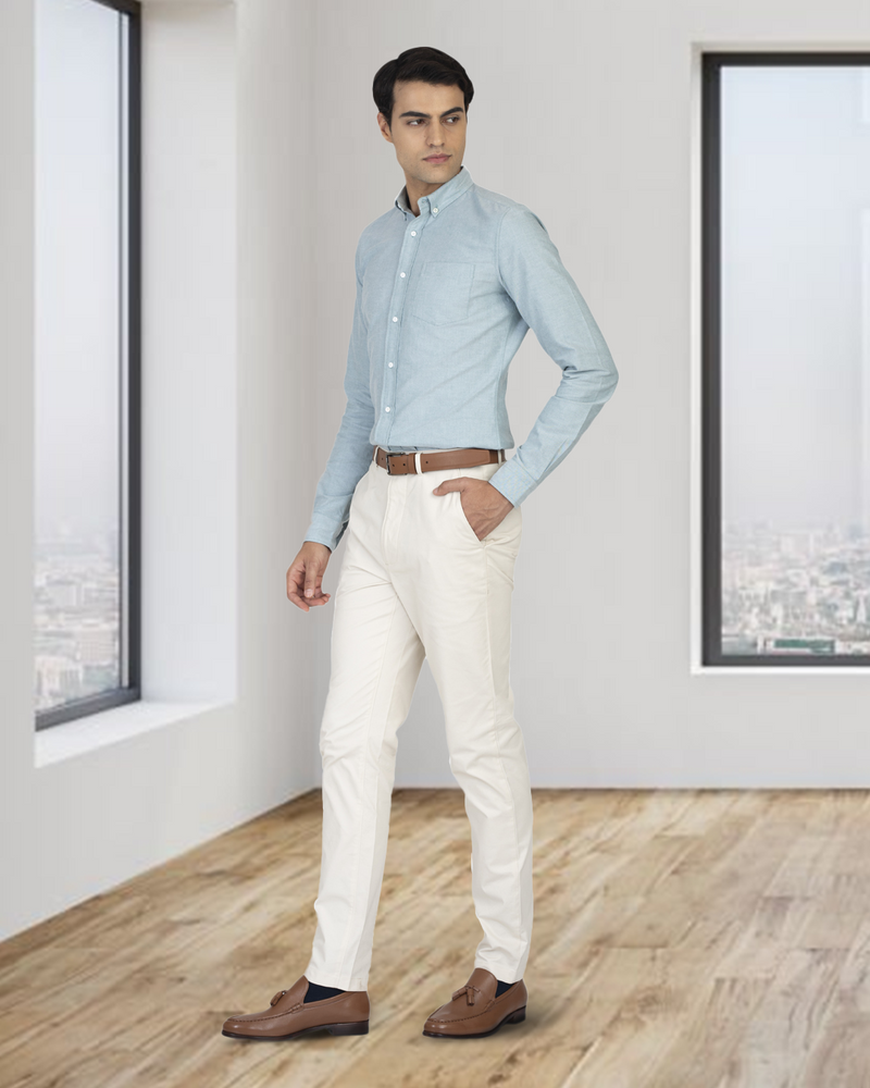 Genua Elfenbein-Creme-Chino