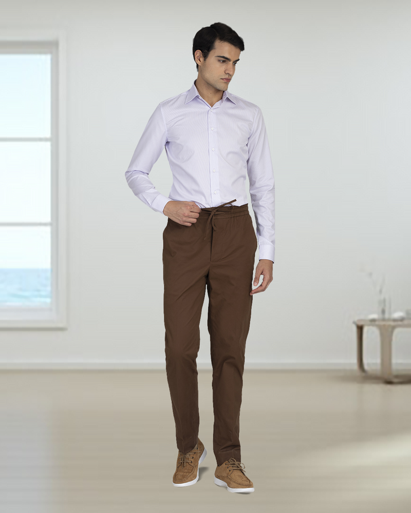 Genoa Coffee Brown Kordelzughose