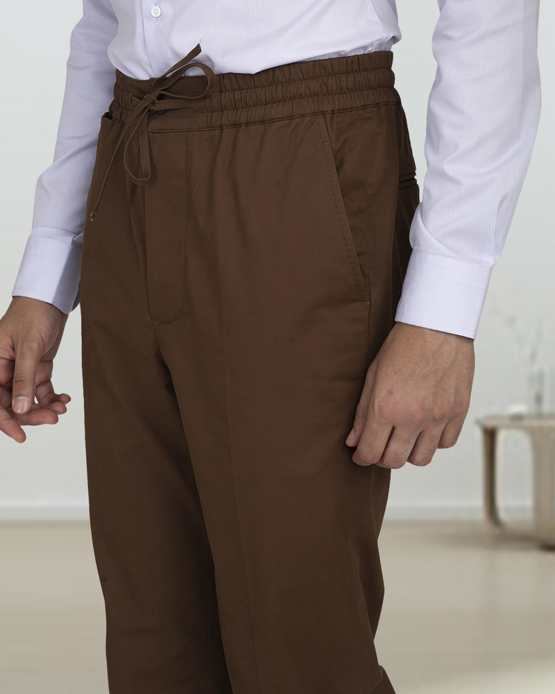 Genoa Coffee Brown Kordelzughose