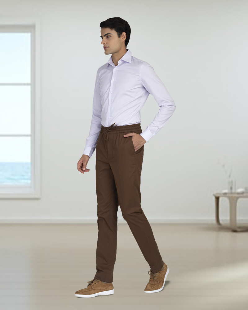 Genoa Coffee Brown Kordelzughose