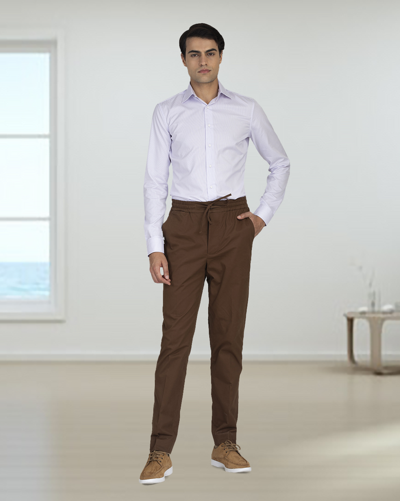 Genoa Coffee Brown Kordelzughose