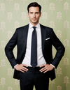 Navy Wool Pinstripes Suit