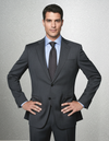 Washable Wool Suit: Dark Grey