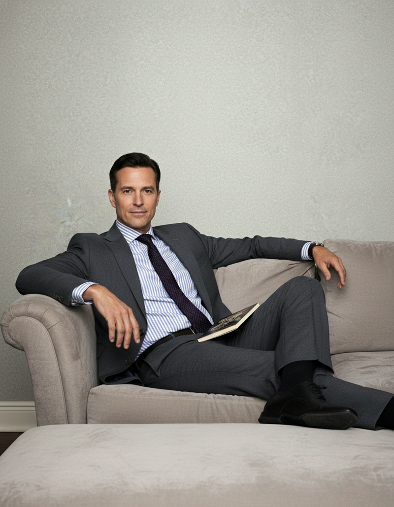 Dugdale New Fine Kammgarn-Tropenwollanzug - Grau