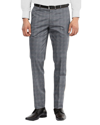 Dugdale Feine Kammgarnhose - Blauer Prince-of-Wales-Check