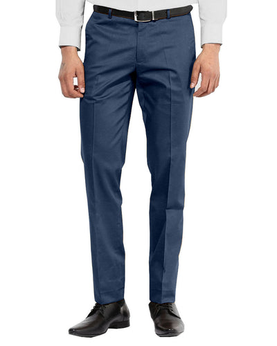 Dugdale Feine Kammgarnhose - Blau einfarbig