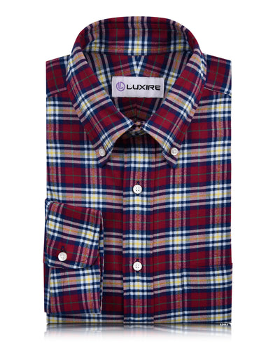 Majenta Blue Tartan Flanell