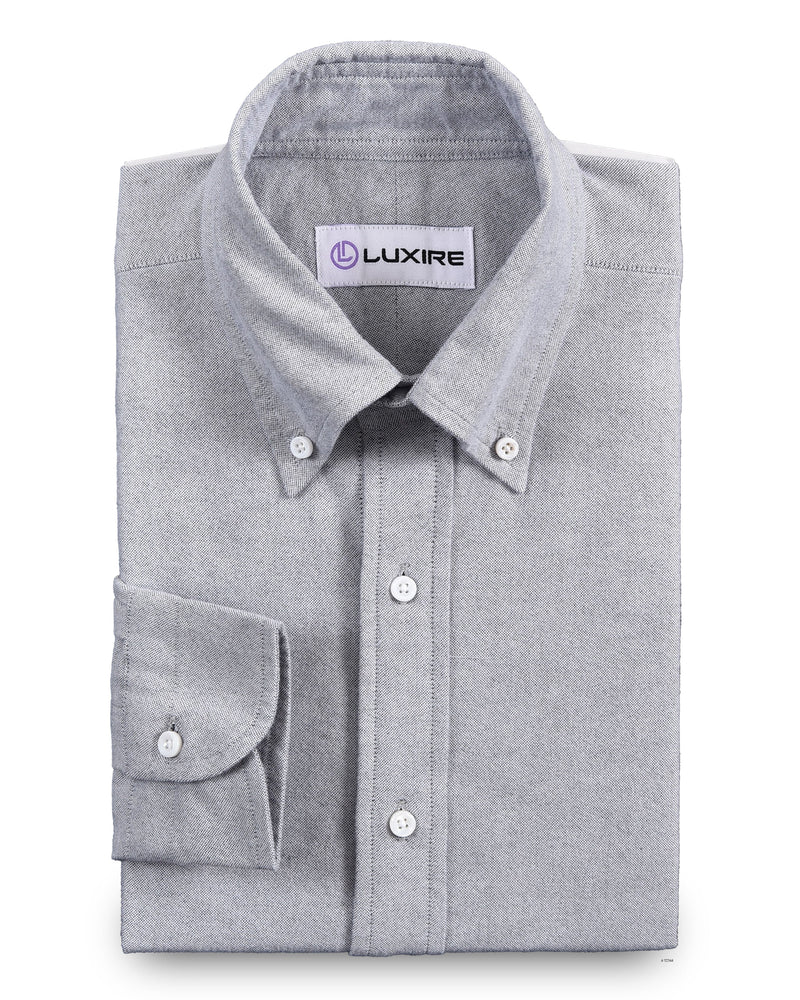 Grau gebürstetes Oxford