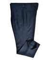 Pantalon habillé en flanelle de laine bleu marine Dugdale