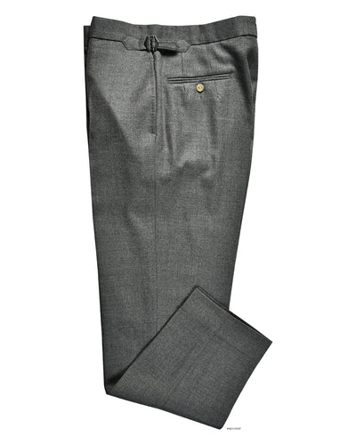 Pantalon habillé en flanelle de laine gris cendré Dugdale