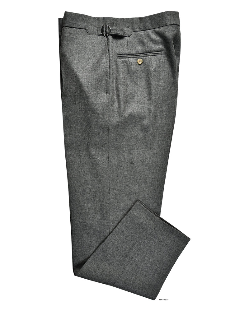 Pantalon habillé en flanelle de laine gris cendré Dugdale