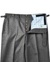 Pantalon habillé en flanelle de laine gris cendré Dugdale