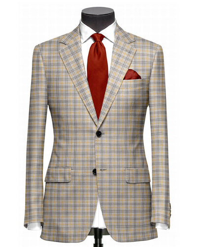 Veste à carreaux jaunes et verts Ethomas