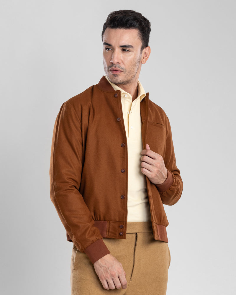 VBC : Veste-chemise en flanelle marron 100 % laine