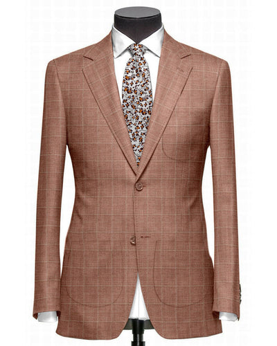 Veste à carreaux EThomas Lustrous Ginger Orange à carreaux