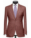 Veste à carreaux fenêtre rose saumon foncé Ethomas