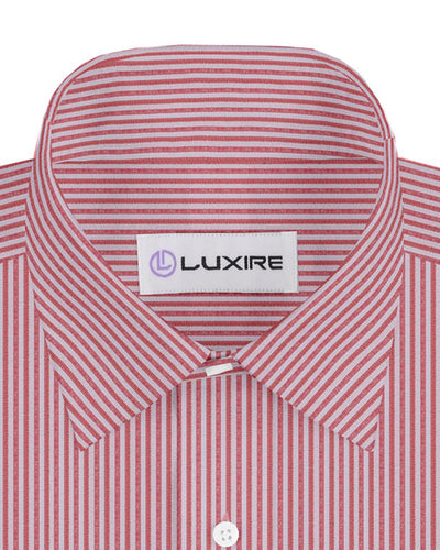 Lin : Rayures rouges bonbon