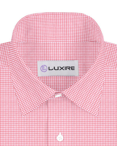 Coton et lin : vichy pêche foncé