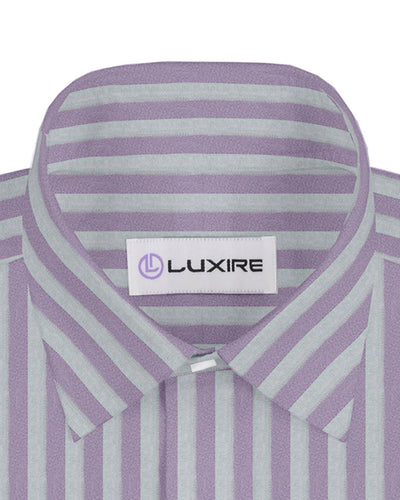 Lin : rayures roses du Bengale sur fond blanc