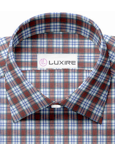Lin : Madras bleu, rouge, blanc, Tattersall