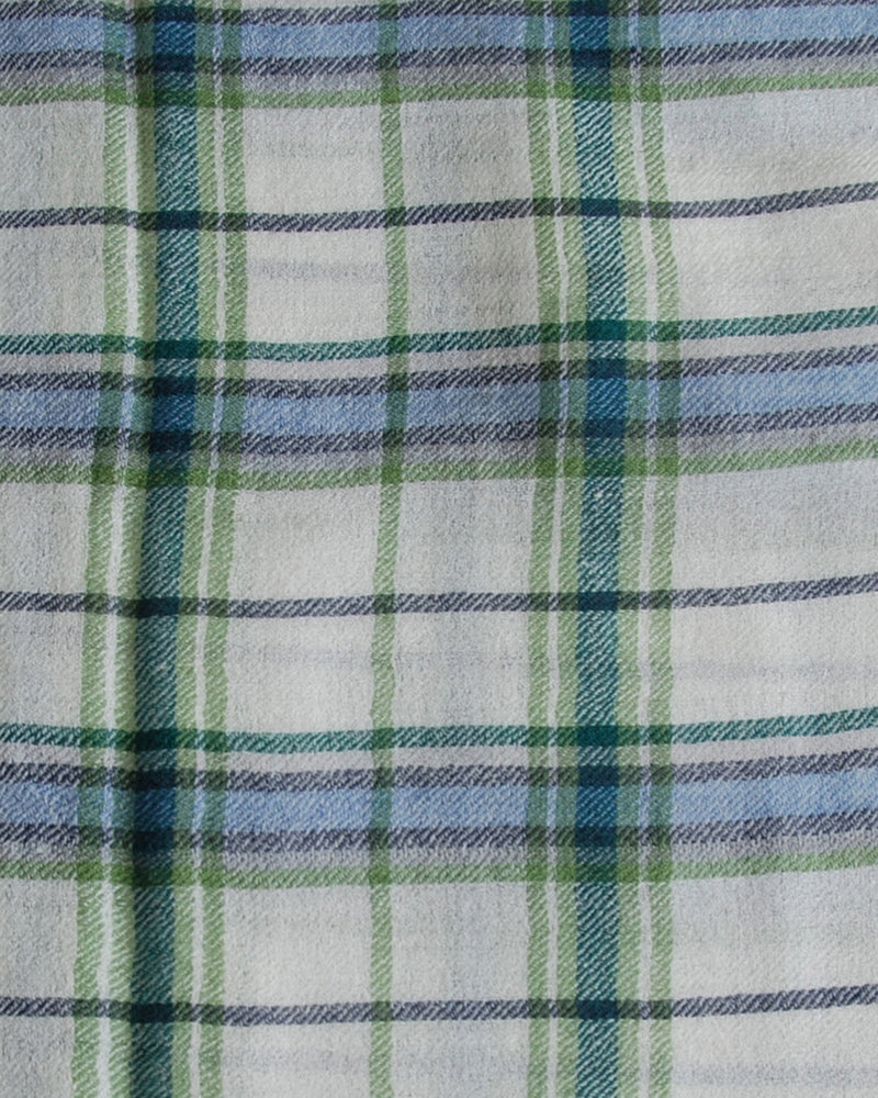 Kaschmirschal – Grün-Blau-Creme-Karo