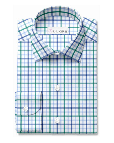 Grand Tattersall vert bleu