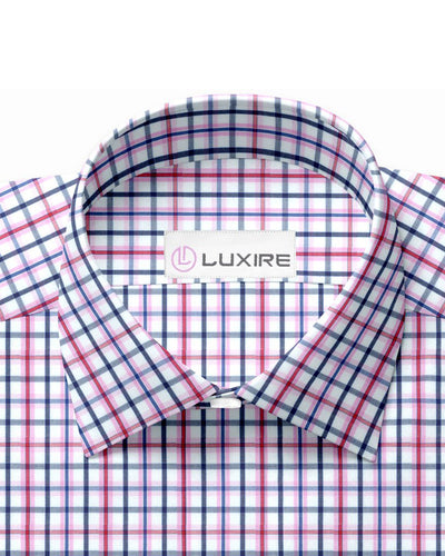 Tattersall rouge rose marine ombre