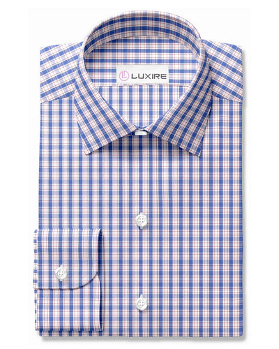 Sommerhemd: Blaues rotes Tattersall