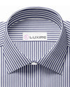 Blue Dress Stripes On White