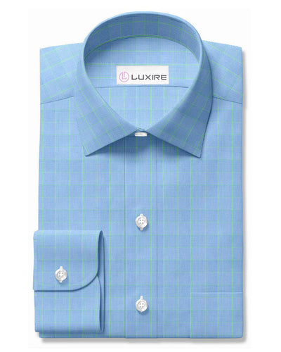 Chèques POW bleu clair 140/2