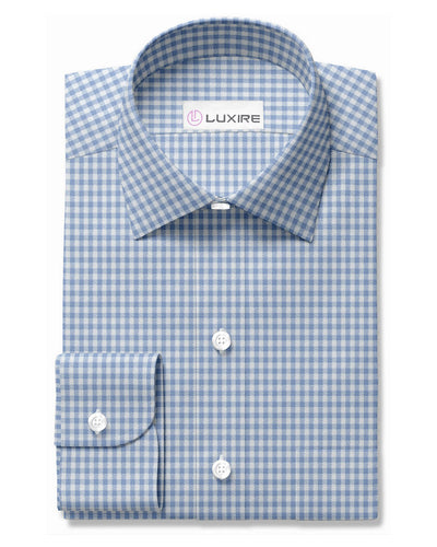Zegna Hellblauer Gingham-Twill