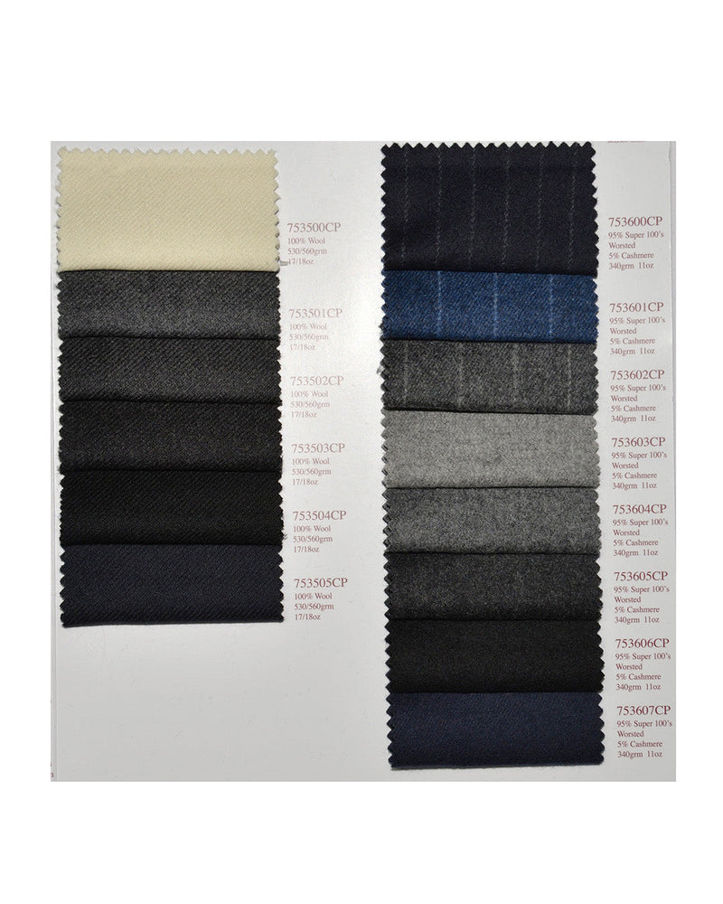 Holland Sherry Classic Worsted Flannel Dark Grey With Light Grey Flannel