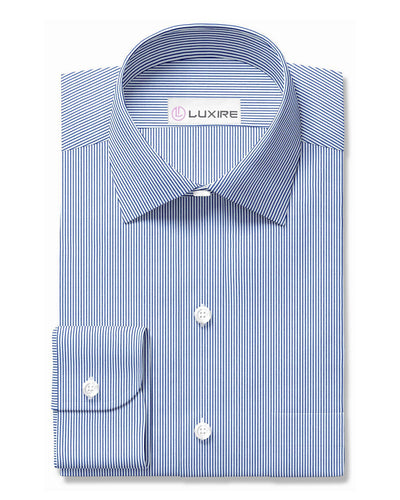 Luxire Privilege Collection Blaue Streifen auf Weiß