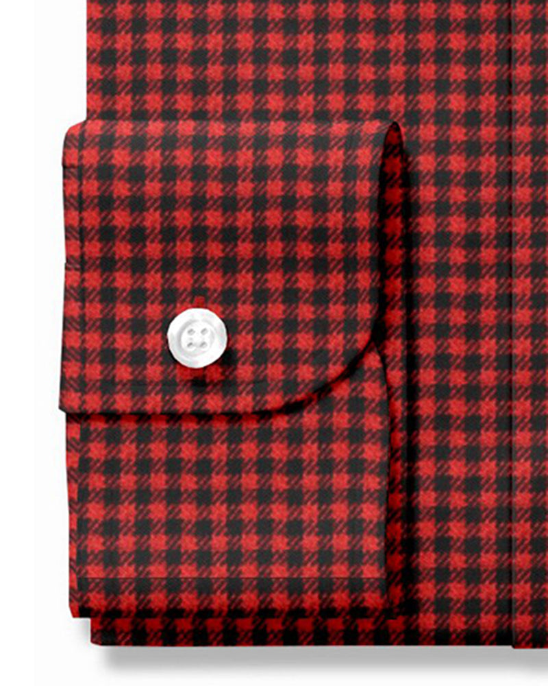 Flanelle à carreaux berger rouge et noir