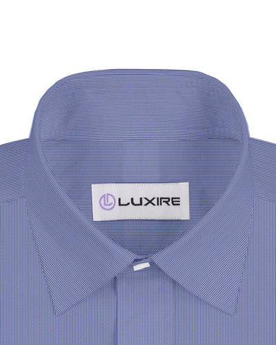 Blaues Kleid mit Streifen für jeden Tag