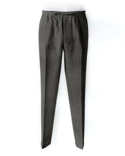 Pantalon à cordon en sergé gris cendré